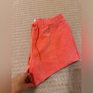 BDG orange cordouroy shorts